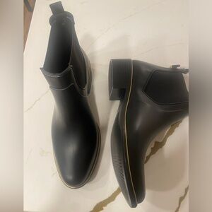Black rubber boots perfect for dressing up or down